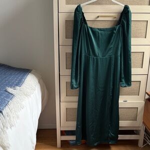 Aritzia Green Midi Dress